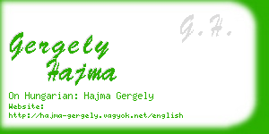 gergely hajma business card